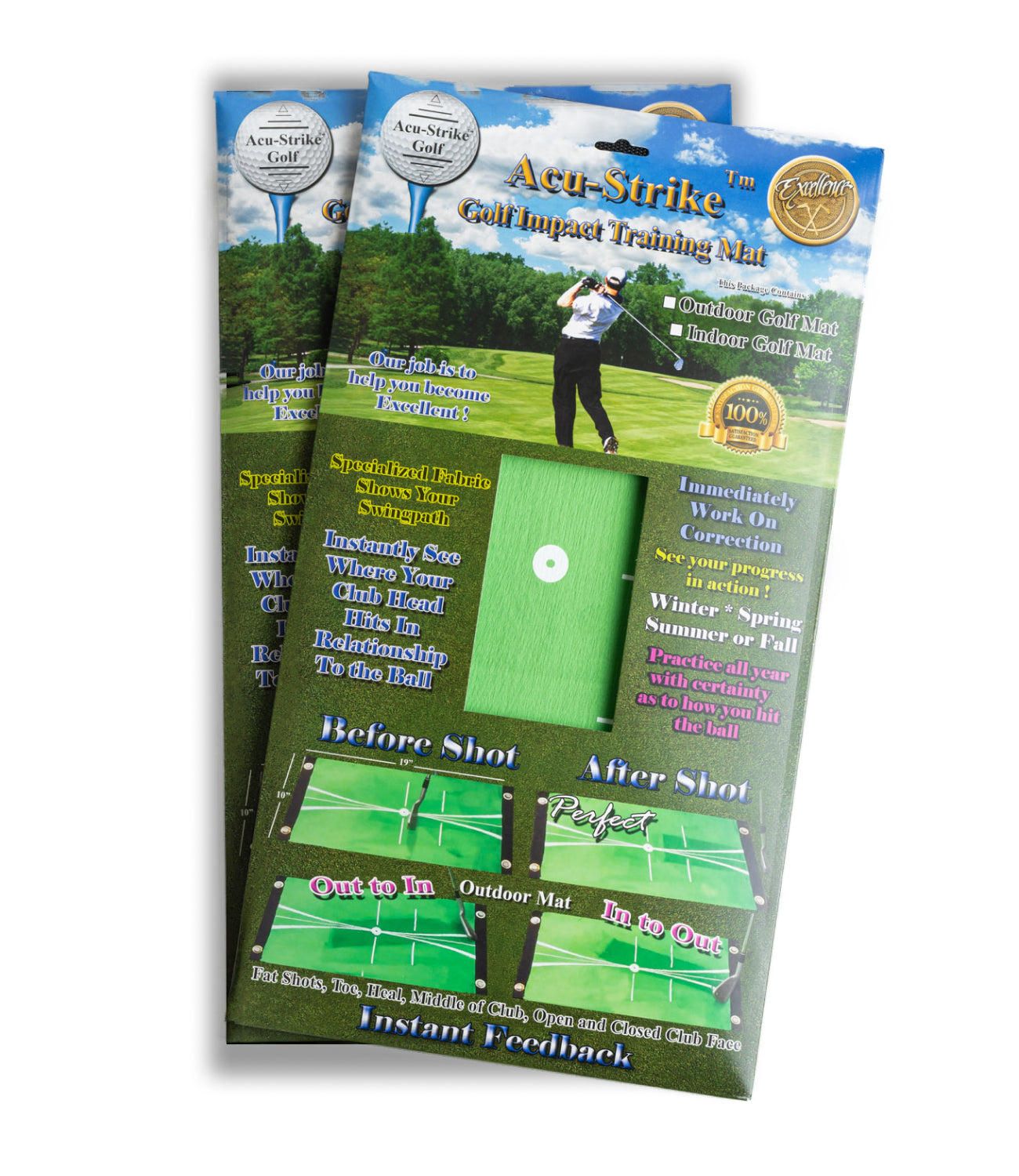 ACU-STRIKE Indoor Golf Mat Pack of 2